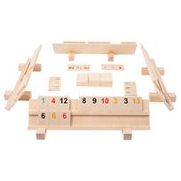 Medinis Rummy žaislų rinkinys Kelioninio dydžio Rummy žaidimas Daugiau žaidėjų stalo žaidimai 2-4 žmonės Party žaidimas šeimai, suaugusiems, vaikams 1