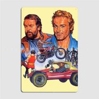 Bud Terence Buggy Movie Metal Plaque Poster Wall Cave Mural Painting Bar Cave Custom Tin Sign Posters 20x30cm（7.8x11.8inch）