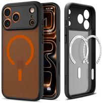Spigen Ultra Hybrid Mag MagSafe Case for iPhone 17 Pro, Black and Orange