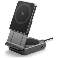 Spigen 2-in-1 Wireless Charger Essential Qi2.2 25W MagSafe Black