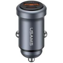 USAMS Car charger CC322 30W 1xUSB-A 1xUSB-C tarnish