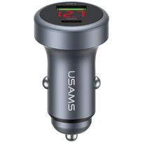 USAMS Car Charger CC327 Aluminum 45W USB-A USB-C anti-tarnish