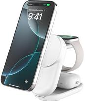 Belkin UltraCharge Pro 3-in-1 magnetinis belaidis įkroviklis 25W Qi2, Baltas