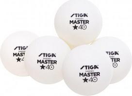 Stalo teniso kamuoliukai Stiga Ping Master, 6 vnt, balti