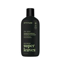 Atkuriamasis šampūnas ir kondicionierius Attitude Super Leaves 2in1 Matcha & Bergamot vyrams, 415 ml