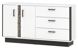 Komoda Liveo Marco MR3, balta/juoda
