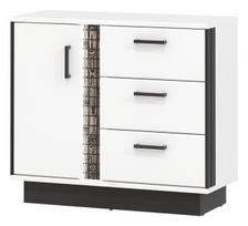 Komoda Liveo Marco MR2, balta/juoda