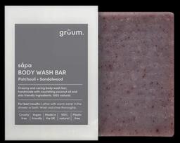Gruum Sapa Zero Plastic Body Bar - Patchouli & Sandalwood 95g