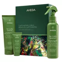 AVEDA_SET Captivating Curls Be Curly Advanced kremas garbanoms stiprinti 200ml + garbanotų plaukų gelis 40ml + garbanotų plaukų lakas 200ml