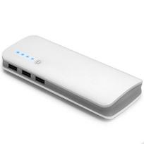Atsarginis maitinimo šaltinis ("Power Bank") 10 000 mAh išorinė baterija su LED žibintuvėliu ir 3 USB prievadais