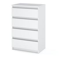 Komoda Hurtownia-Mebli, Matinė Balta, 60 cm, 4 stalčiai moderni spintelė svetainė jaunimas