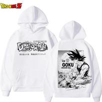 Anime Dragon Ball Z Son Goku Manga stiliaus dvipusės spaudos gobtuvas Patogus džemperis su gobtuvu gerbėjams ir kasdieniam dėvėjimui S