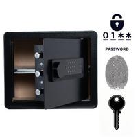 Šarvuotas Namų Biometrinis Pirštų Atspaudų Seifas, 30X35X30 Cm, Juodas, 30x35x30 cm