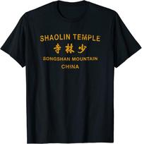 Shaolino šventyklos Kung Fu Kinų kovos menų personažas Dovana Marškinėliai 100% Medvilnė Apvalia Kaklo Iškirpte Vasariniai Trumpomis Rankovėmis Laisvalaikio Vyriški Marškinėliai S