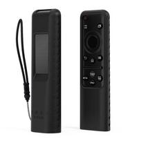 Silikoninis nuotolinio valdymo pulto dėklas, skirtas Samsung 2023 TM2360E BN59 01432A TM2361E BN59 01455E Samsung Smart TV nuotolinio valdymo pultui, apsaugantis nuo pametimo, su dirželiu juoda