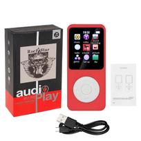 Mini MP3 MP4 grotuvai FM radijas Su Bluetooth suderinamas 5.4 stereo muzikos grotuvas, nešiojamasis garsiakalbis, palaikymas FM TF kortelės E-knygos diktofonas Integruotas mikrofonas Without TF Card raudona