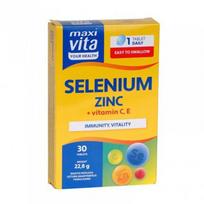 Maisto papildas selenas, cinkas + vitaminai C ir E MAXI VITA, 30 tabl.