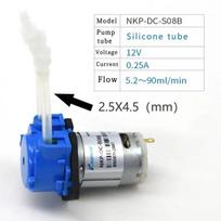 DC 12V 24V Dozavimo siurblys Peristaltiniai siurbliai Dozavimo galvutė su jungtimi Arduino Akvariumas Laboratorija Analitinis „Pasidaryk pats“ Skysčiai Variklis Įrankis 12V-S08B&CN mėlyna