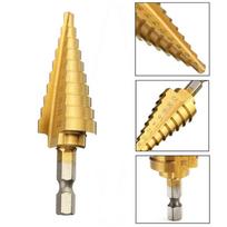 4-22mm HSS greitaeigės plieno grąžtai 4241 šešiakampis titanu dengtas laipsniškas kūginis grąžtas skylėms pjauti lakštiniam metalui gręžti įrankis CHINA