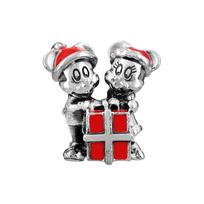 Pandora 799194c01 Disney Mickey Mouse   Minnie Mouse Present Silver Charm 799194C01