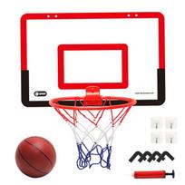 Portable Basketball Hoop Toys Kit Foldable Indoor Home Basketball Fans Sports Game Toy Set for Kids Children Adults raudona