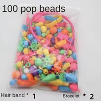 Pasidaryk pats pop karoliukai mergaitės žaislas kūrybiškumas PopArty karoliukai jungiami spragtuku vaikų rankdarbiams vaikiškas apyrankės papuošalų mados rinkinys žaislas mergaitei