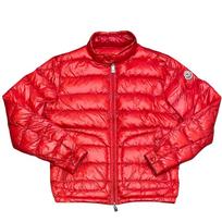 Naudotas MONCLER ACORUS Pūkinė striukė Nailoninė vyriška M(1) raudona