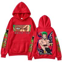 2025 Anime Zoro Hoody Harajuku Hip Hop Hoodies Vyriški Džemperiai Su Gobtuvu Kišenė Streetwear Drabužiai Megztiniai Viršutiniai Drabužiai Džemperis Dovana S