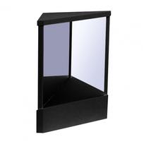 Neapverčiantis veidrodis Tikro vaizdo preciziškas kosmetinis veidrodis be didinimo Stalo veidrodis Tikri atspindžiai Grožio veidrodis 80x80cm juoda