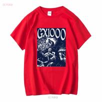 GX1000 Vyriškas dydis L Marškinėliai Saulėlydžio Juodas Dizainas vintage Skalbtas Laisvalaikio Viršus Kasdieniam Dėvėjimui grafinis mados Universalus homme S