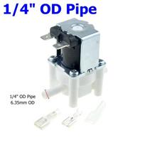 Elektrinis plastmasinis solenoidinis vožtuvas 12V 24V 110V 220V Paprastai uždarytas 1/4 3/8 1/2 12mm vamzdžio vidinis išorinis vandens oro įleidimo srauto vožtuvas DC 12V