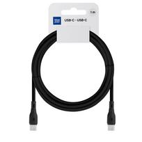USB-C to USB-C Cable, Blue Star, 3A, 60W, ECO, 1 m, PJ73-13-3, black