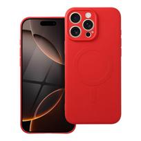SILICONE MAG COVER case compatible with MagSafe for IPHONE 16 Pro Max, red