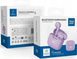 „Blue Star“ belaidės „Bluetooth“ ausinės TWS F17 violetinės