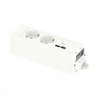 SCHNEIDER ELECTRIC UNICA SYSTEM+ MOD.UNIT 2XSCHUKO+USBA/C WHITE