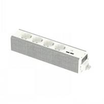 SCHNEIDER ELECTRIC UNICA SYSTEM+ MOD.UNIT 4XSCHUKO+USBA/C WHITE/GREY