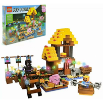 Šviečiantis Lego stiliaus Minecraft konstruktorius - Mobų vakarėlis 510 vnt.