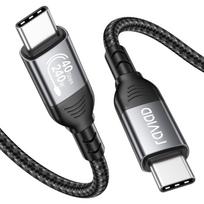 Sertifikuotas USB 4 kabelis, „Thunderbolt 4“ 40Gbps duomenų kabelis – 2 m