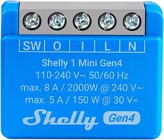Shelly 1 Mini Gen4 Smart switch Blue 2 pcs