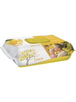 Drėgnos servetėlės Sleepy Lemon, 120 vnt.
