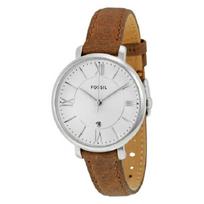 Fossil Jacqueline moteriškas laikrodis su baltu ciferblatu ir rudos odos apyranke - ES3708 white