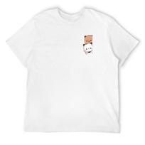 Bubu and Dudu Peeking Cute Bear Couple Panda Yier Bubu Brownie Bear T-Shirt tees men t shirts S