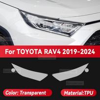 TOYOTA RAV4 2019-2024 Automobilio priekinių žibintų permatoma TPU apsauginė plėvelė Priekinių žibintų spalvos keitimo lipdukas Transparent