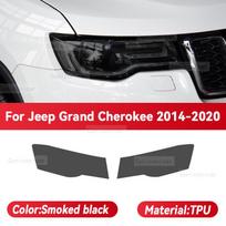 JEEP Grand Cherokee 2014-2022 Automobilio priekinio žibinto juoda TPU apsauginė plėvelė Priekinio žibinto atspalvio keičianti spalvą lipdukas Aksesuarai Smoked black