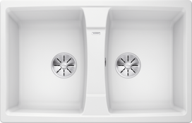 Virtuvinė įmontuojama dviguba plautuvė Blanco LEXA 8 524964, balta