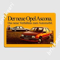 Opel Ascona Plakatas Metalinė Plokštelė Kino Virtuvės Dekoras Sienos Dekoras Klubas Baras Skardinis Ženklas Plakatas 20x30cm