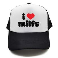 Aš myliu MILF kepuraitę Unisex Šauni Juokinga MILF Skrybėlė Sunkvežimio vairuotojo kepurės Unisex Lauko Tinklelio Beisbolo kepuraitė
