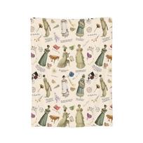 Pride and Prejudice Quotes Miss Bennet Jane Austen Rose Blankets Flannel Ultra-Soft Throw Blankets for Bedding Bedroom Bedspread 30x40in