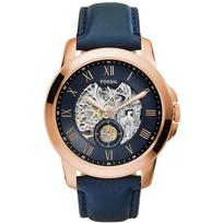 Fossil vyriškas automatinis mechaninis laikrodis - Odinis dirželis, Nerūdijančio plieno korpusas ir Atsparus įbrėžimams stiklas ME3054 kaip parodyta spalva
