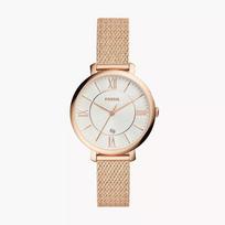 Fossil Jacqueline ES4352 Vyriškas Laikrodis su Rudu Odiniu Dirželiu, Analoginiu Ciferblatu, Kvarciniu Mechanizmu